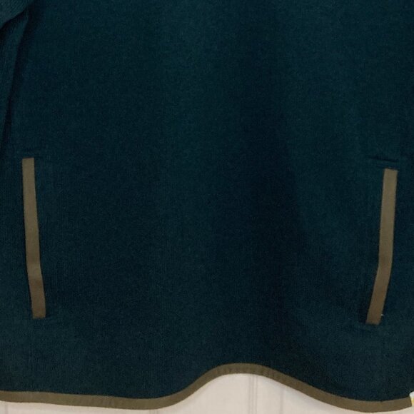 Life is Good Forest Green Relaxed Fit 1/4 Zip Fleece Sweater Jacket Size Large - Picture 3 of 8